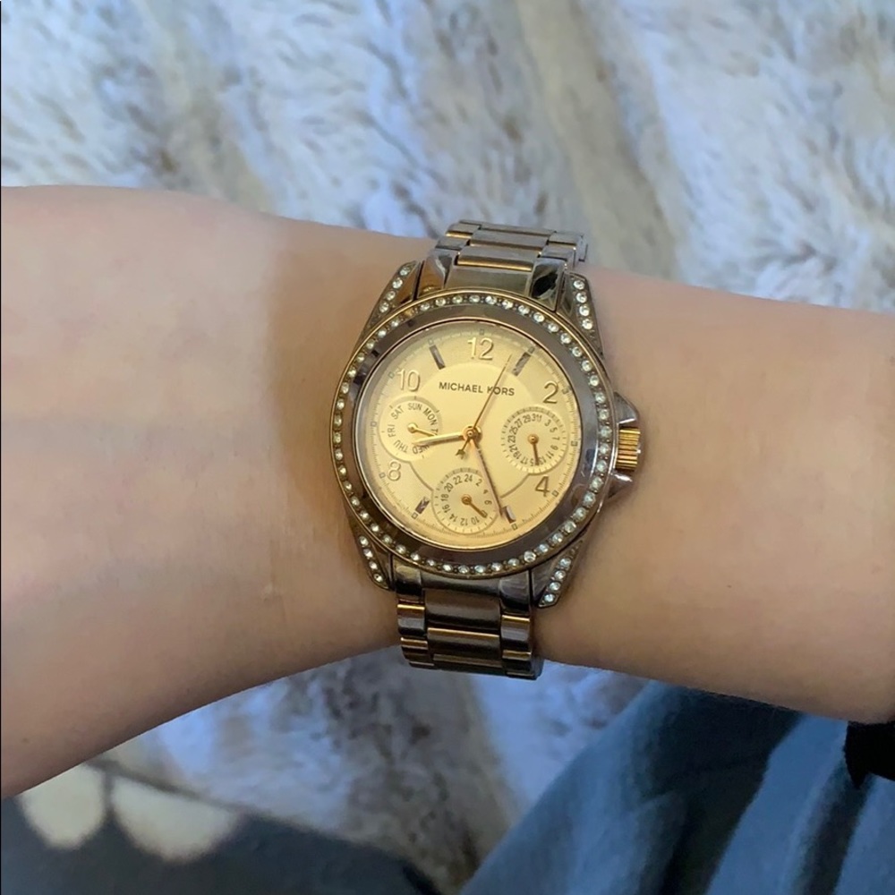 Rose gold Michael kors watch